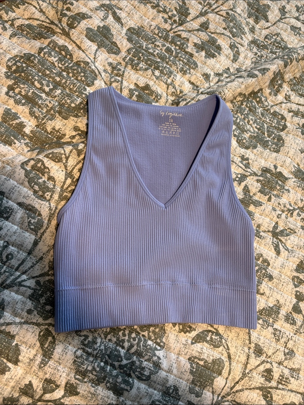 Women’s Dry Goods Ribbed V-Neck Crop Tank